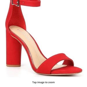 Red Suede Heels Giana Bini from Dillards